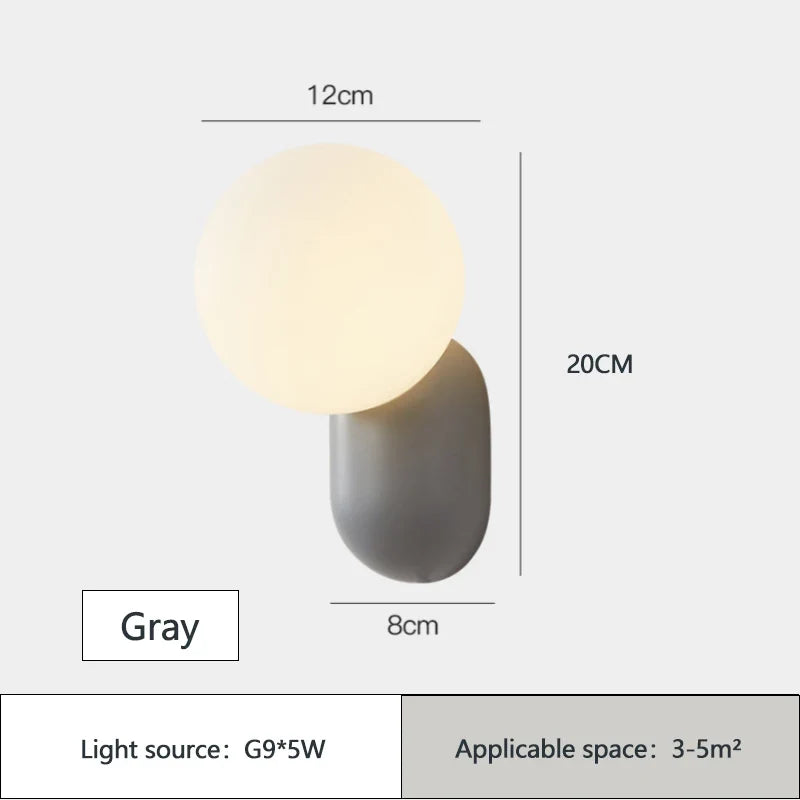applique murale led moderne petite lampe à bulles décorative