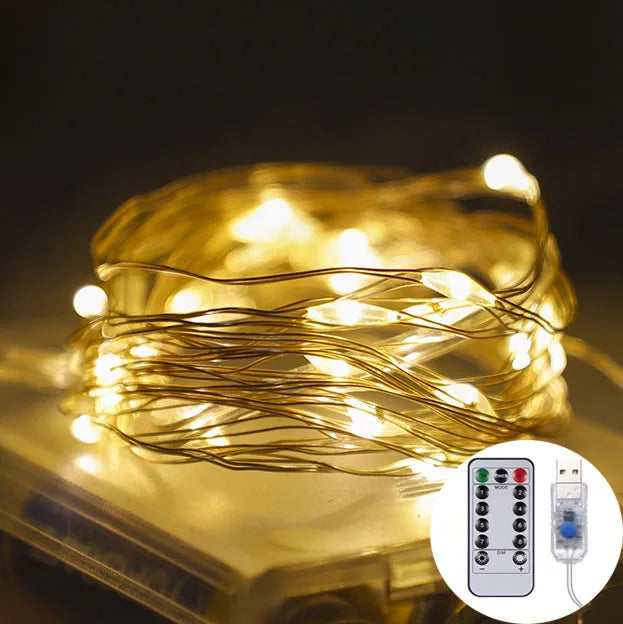 guirlande lumineuse de noël étanche télécommande 8 modes décorative