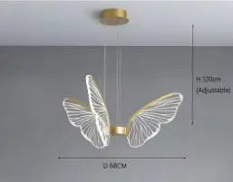 suspension design en acrylique pour décoration moderne de luxe
