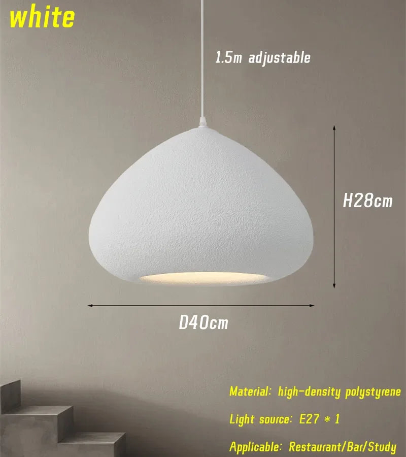 Handmade Wabi-Sabi Restaurant Pendant Light Nordic Cream Style Bar Table Lamp Designer Bedroom Lighting Deco LED Loft Chandelier
