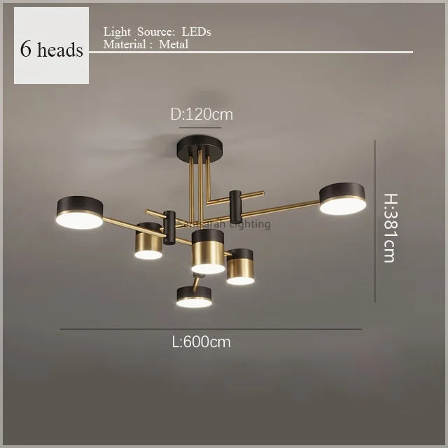 2024 LED Chandelier Lighting Modern Living Room Kitchen Decoration Indoor Metal Hanging Light Fixtures For Drawing Room