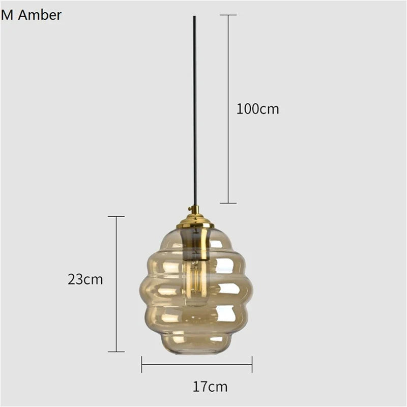 suspension boule de vitrail nordique moderne