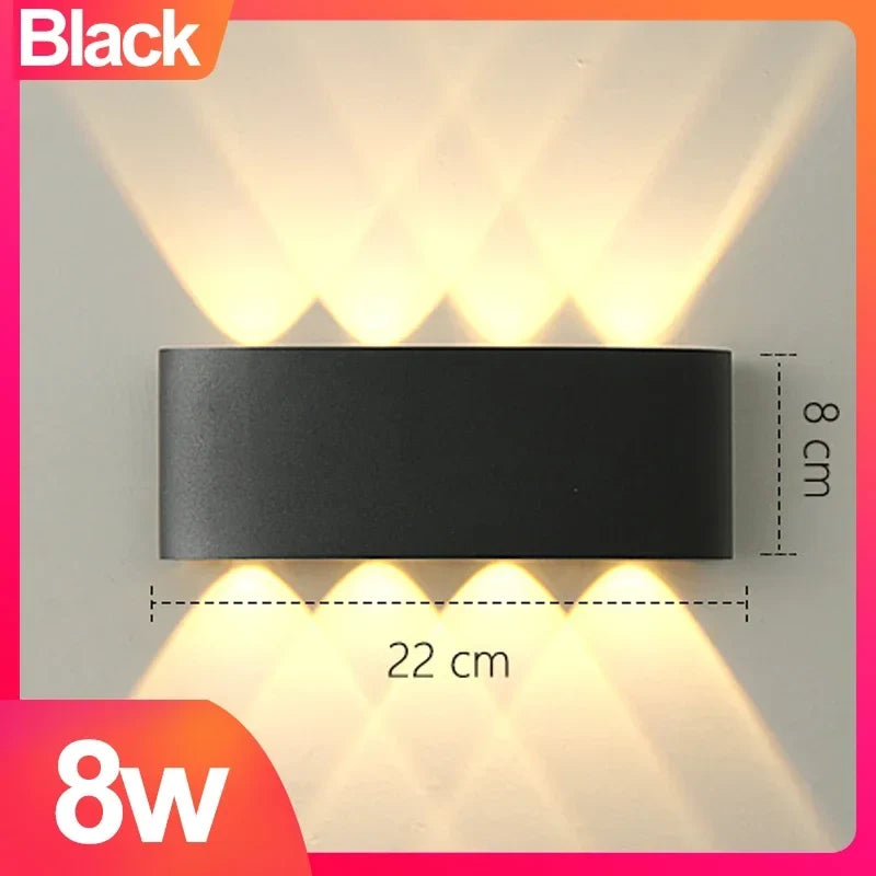 applique murale led extérieur étanche aluminium haut bas zbw0010