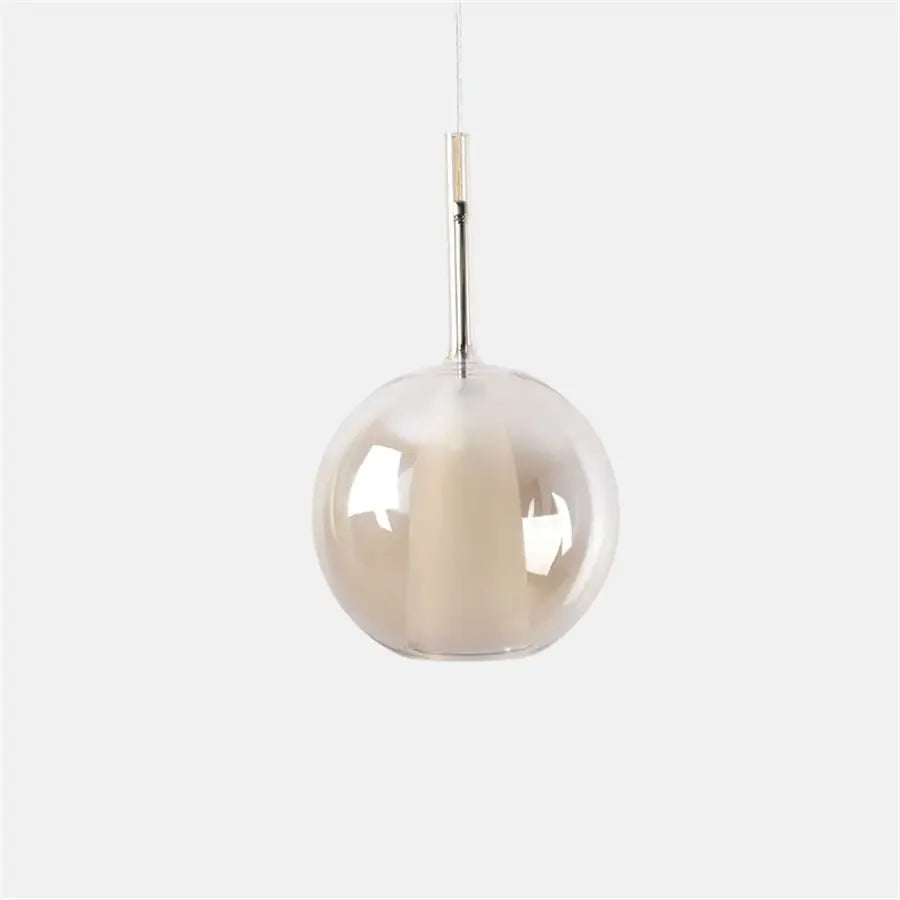 suspension à led en verre pour décoration intérieure
