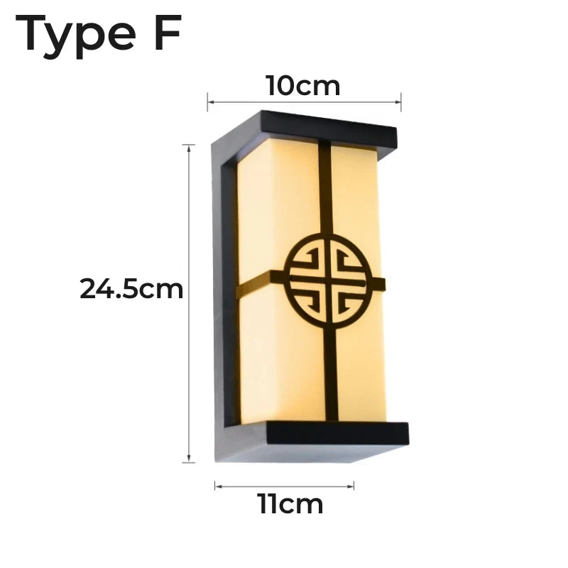 LED applique extérieure en plastique/aluminium porte d'entrée étanche IP65 applique jardin Patio terrasse maison luminaire mural