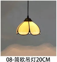 lustre en verre style tiffany rétro pour intérieur méditerranéen