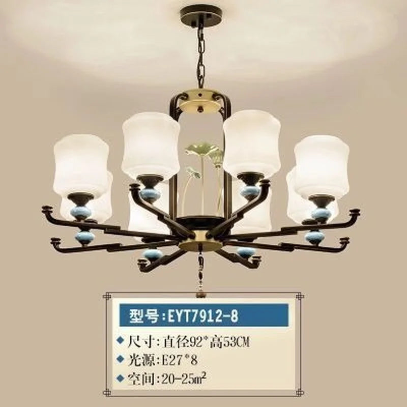 lustre rétro chinois pour un éclairage élégant et chaleureux