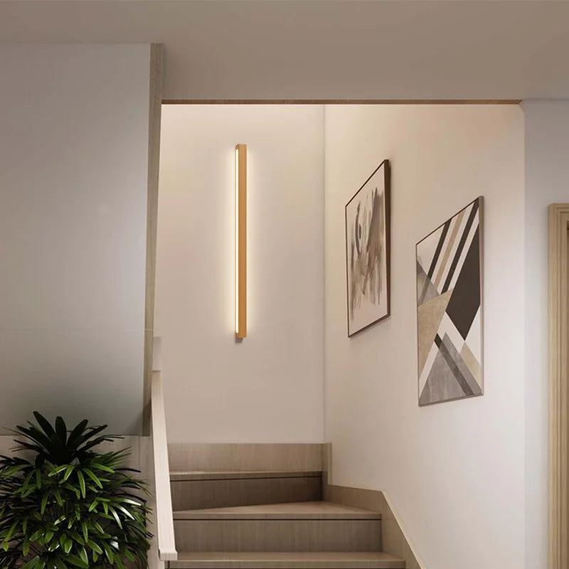 applique murale led en bois nordique à gradation