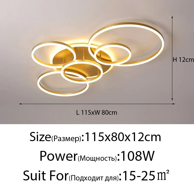 lustre led moderne minimaliste à intensité variable pour éclairage intérieur