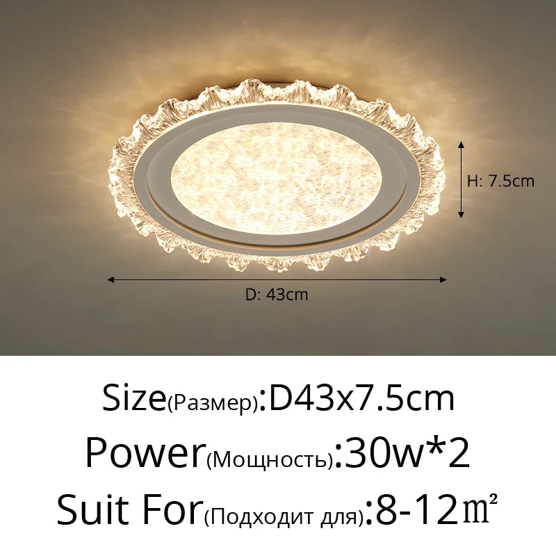 plafonnier moderne en cristal pour éclairage décoratif élégant