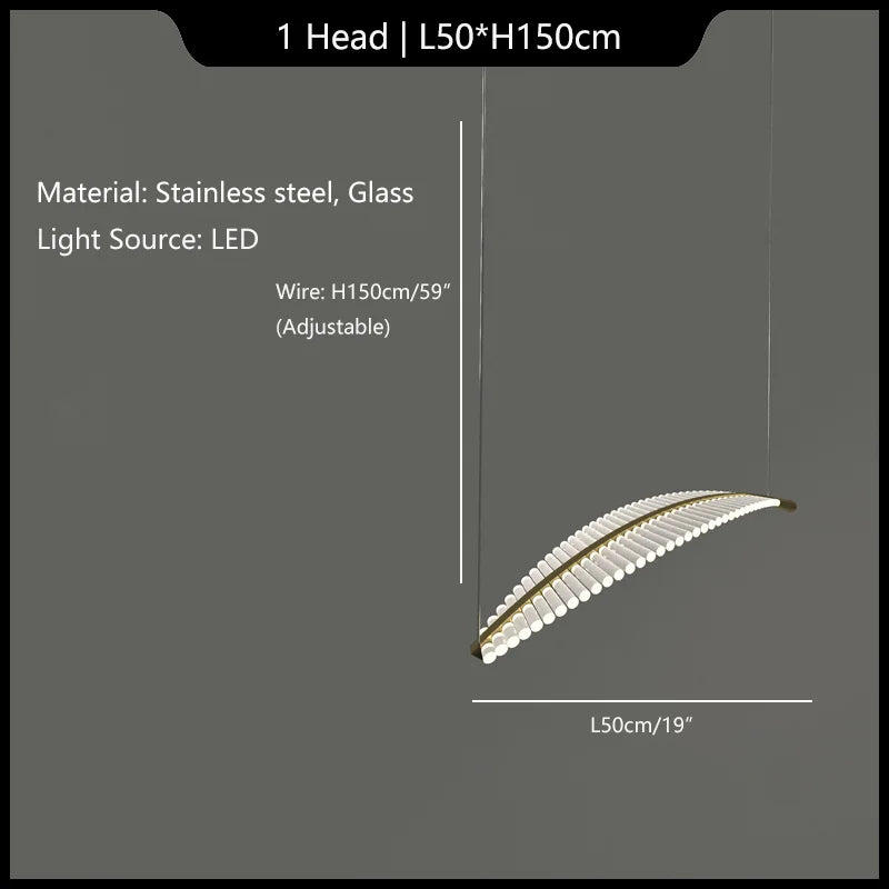 lustre suspendu en verre design pour intérieur élégant