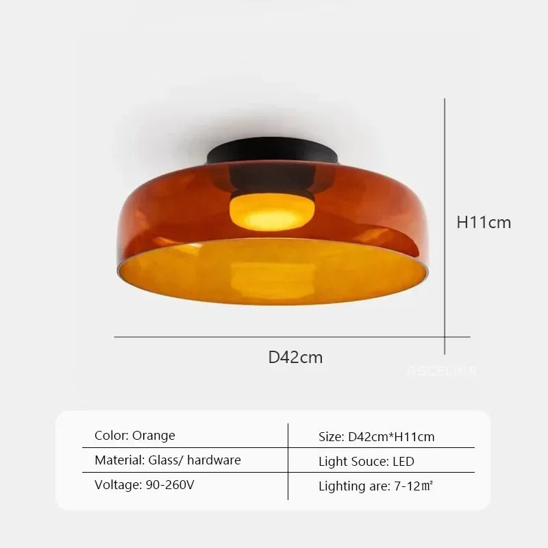 plafonnier led design nordique simple bol en verre luminaire décoratif d'intérieur