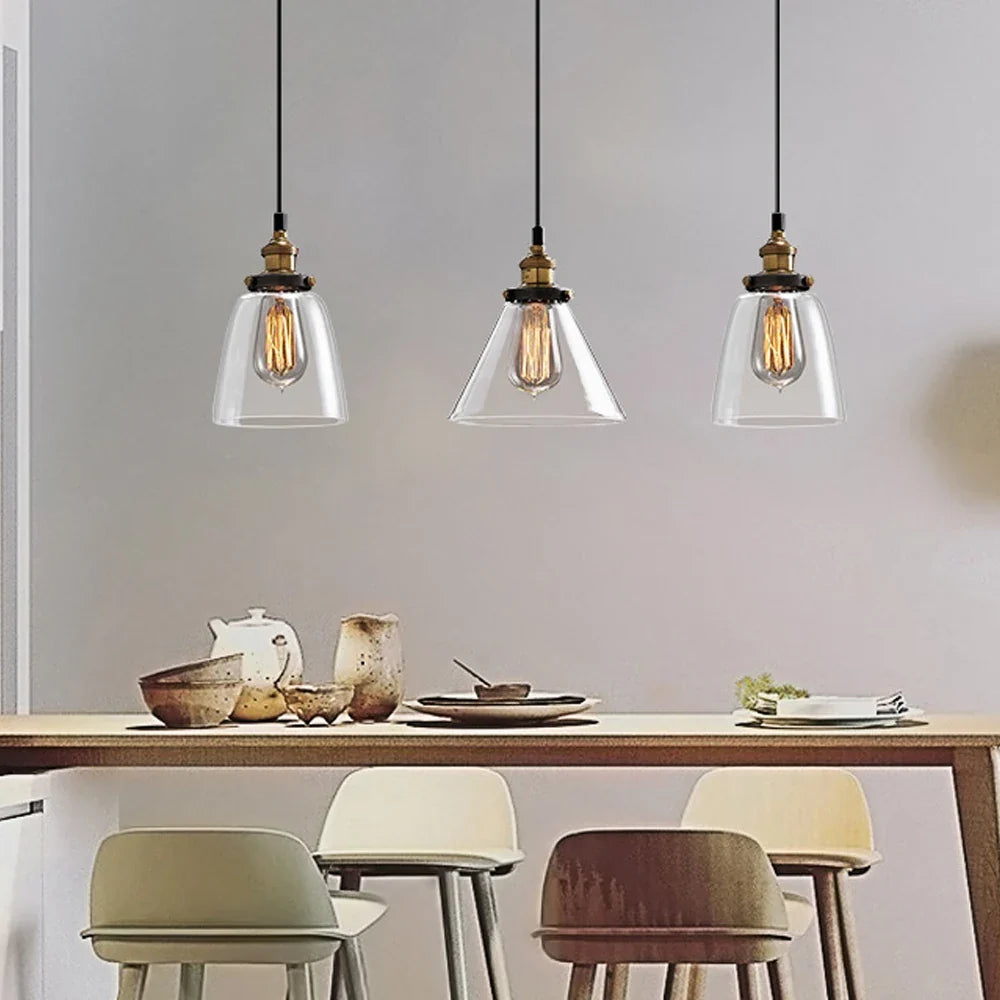 suspension moderne en verre pour décoration intérieure élégante
