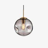 Suspension design à LED boule déformée en verre Head