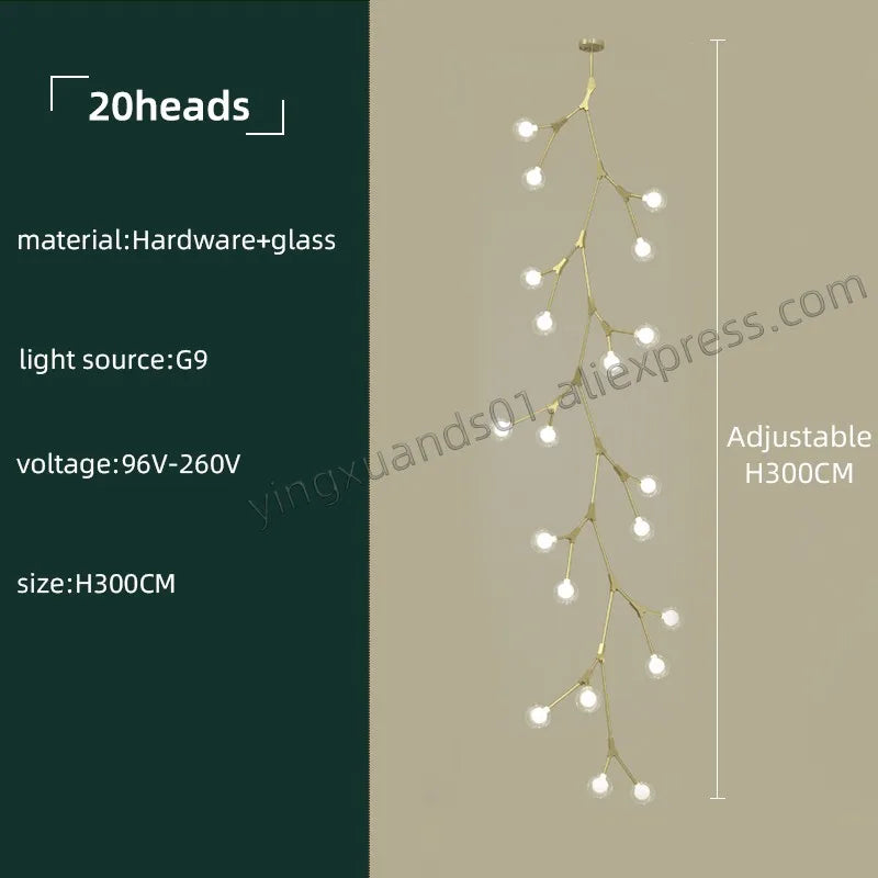 lustre moderne en verre pour intérieur nordique élégant
