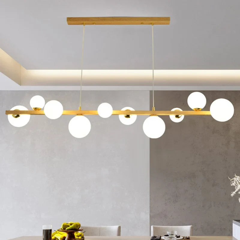 lustre abat-jour en verre suspension décor maison luminaire