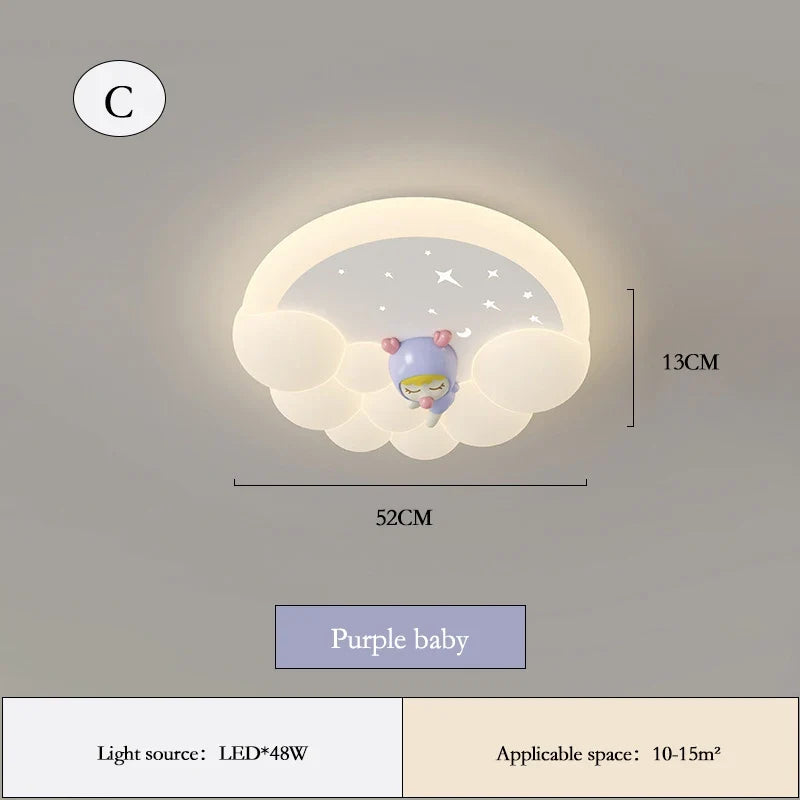 plafonnier led moderne nuages bulles pour chambre enfant