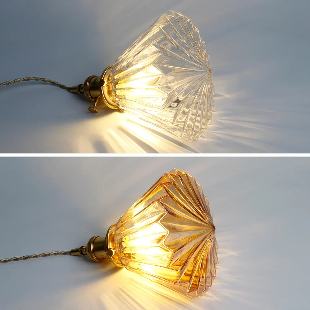 lustre moderne en verre et cuivre design minimaliste pour éclairage créatif