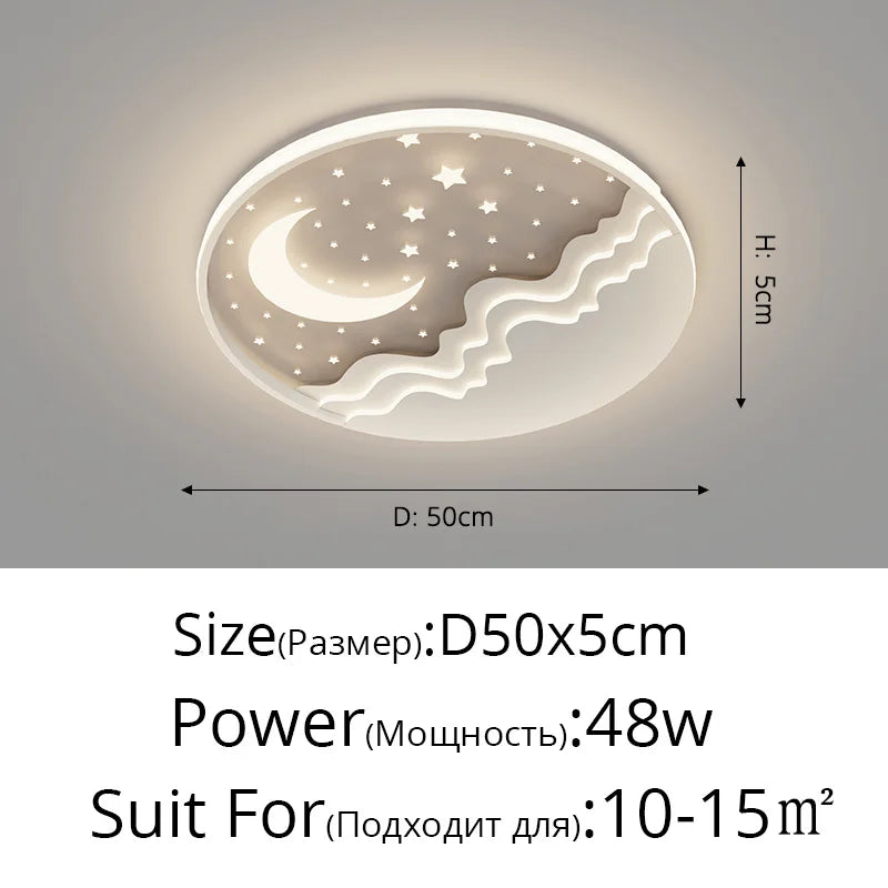 Modern Circular LED Chandelier Installed On The Ceiling, Interior Bedroom, Living Room Decorative Light, Creative Lighting
