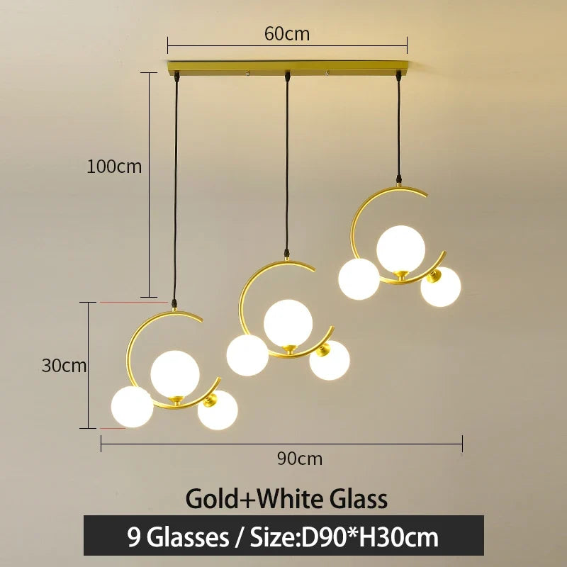 lampe boule en verre nordique décorative et créative