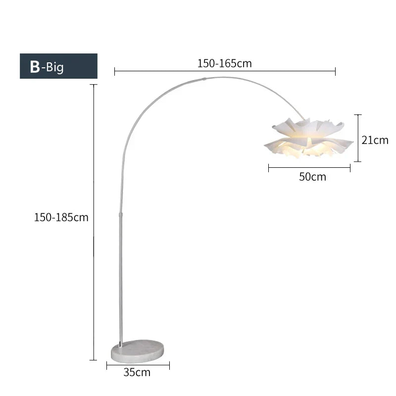lampadaire en acrylique design pour décoration intérieure élégante