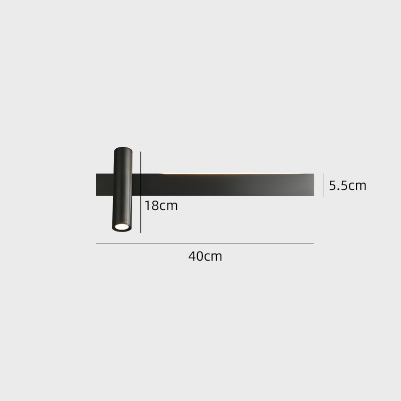 Applique murale minimaliste LED avec spot Irvinne