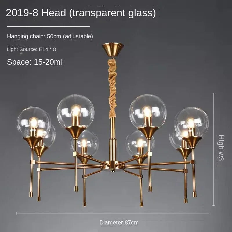 lustre moderne nordique design élégant pour éclairage d'ambiance