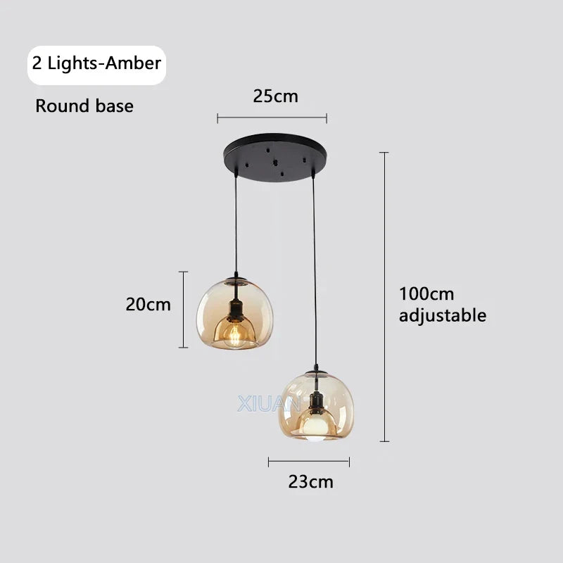 suspension led industrielles à 3 lumières