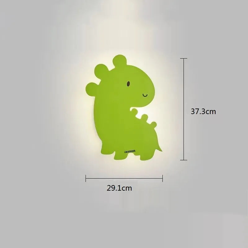applique murale led dessin animé baleine lapin dinosaure pour enfants