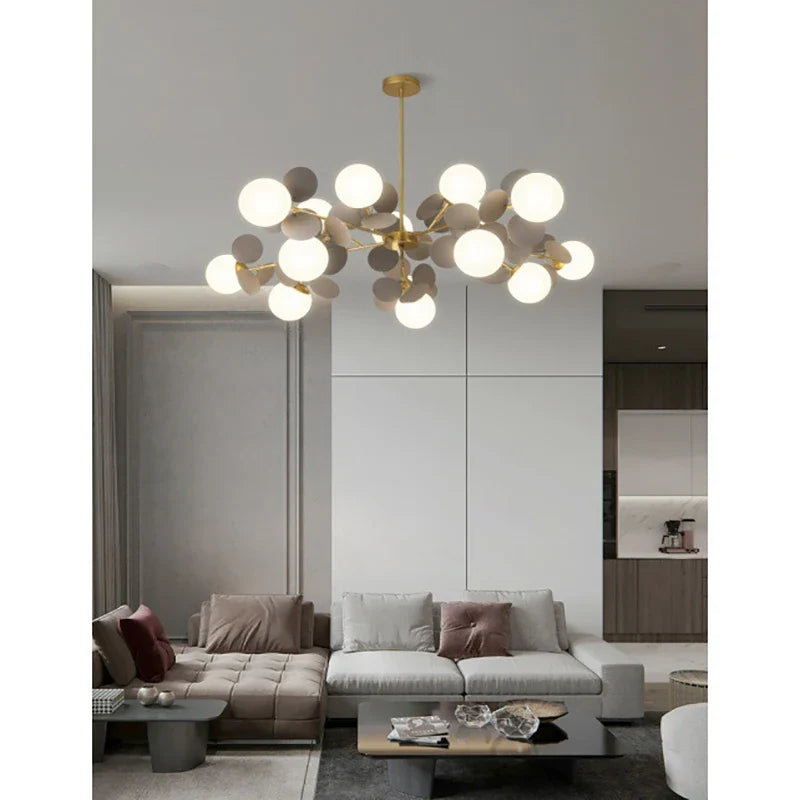 sandyha lustre moderne en verre coloré design créatif pour hôtel