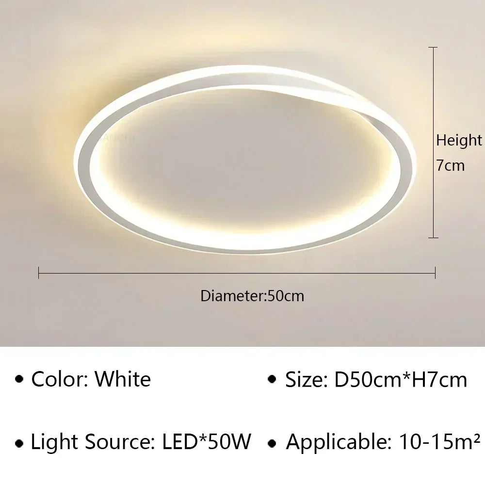 plafonnier moderne à leds pour décoration intérieure élégante