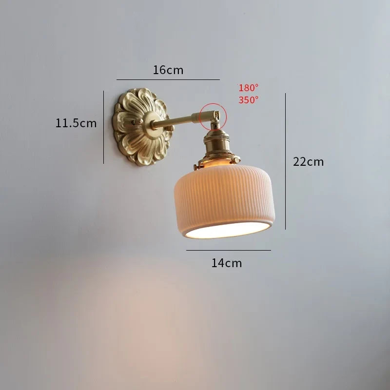 applique led verre gris fumé cuivre moderne intérieur