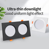 spot led double tête encastré ultra mince design moderne