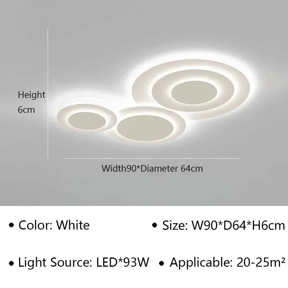 lustre moderne à leds pour intérieur décoratif