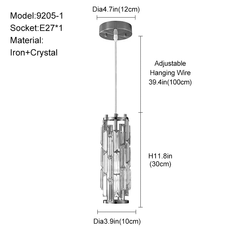 lustre en cristal moderne pour éclairage intérieur élégant