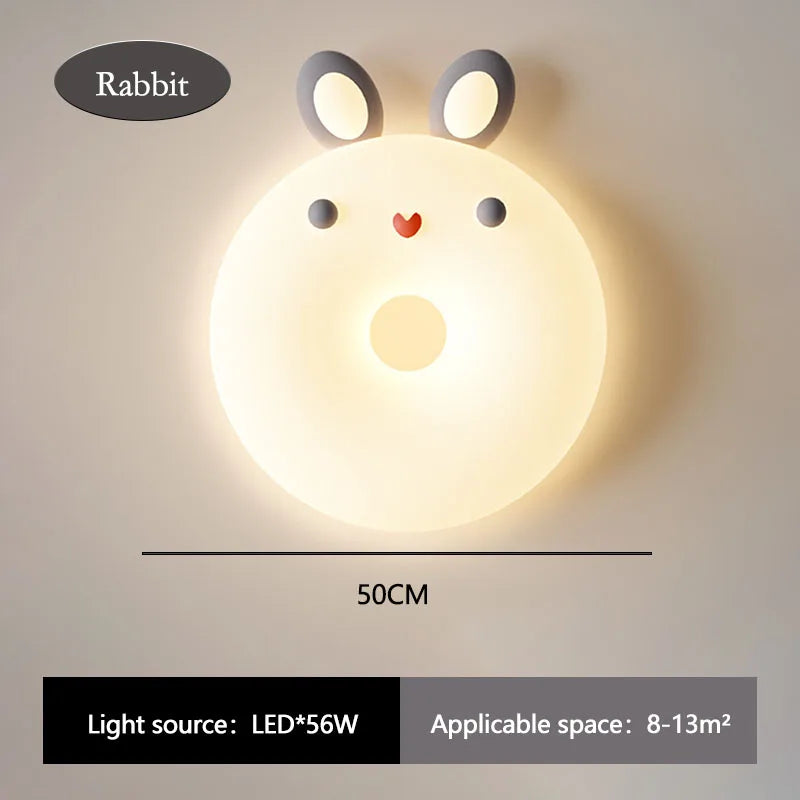plafonnier led chat mignon pour chambre d'enfant prince et princesse