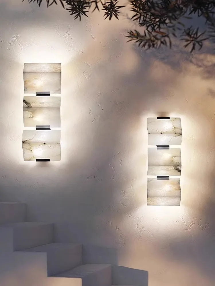 applique murale led étanche pour intérieur et extérieur géométrique