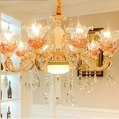 lustre de luxe en cristaux pour décoration élégante créative