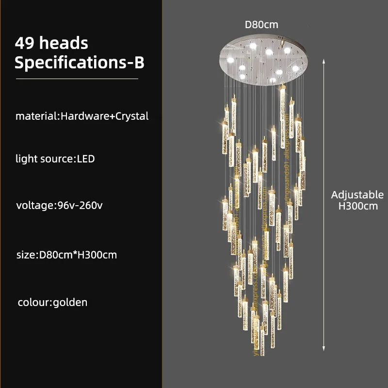 lustre en cristal à led design moderne pour intérieur élégant