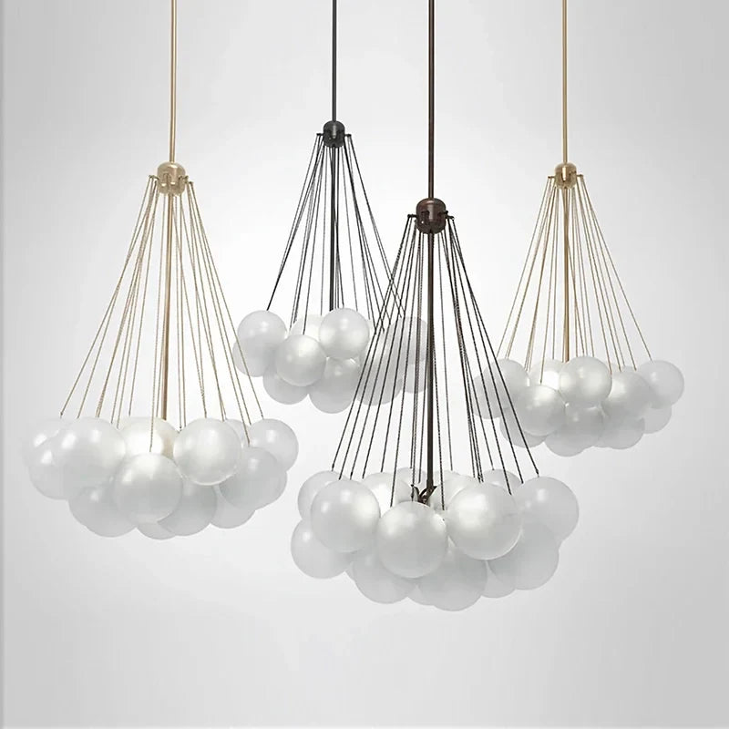 lustre moderne en verre pour une décoration élégante à la maison