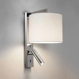 applique murale led nordique en fer et tissu rotatif sans fil