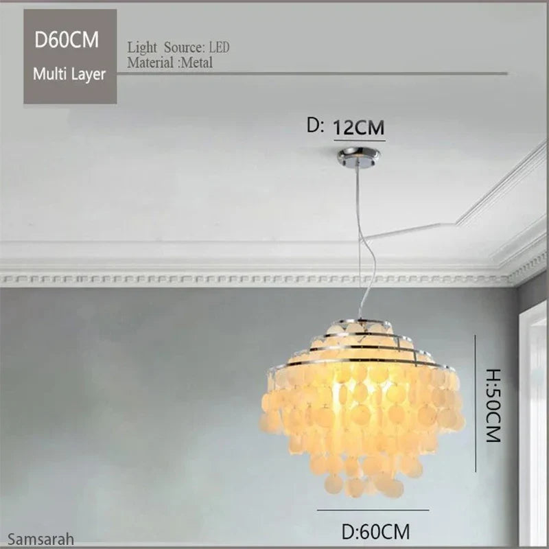suspension en métal doré pour intérieur élégant