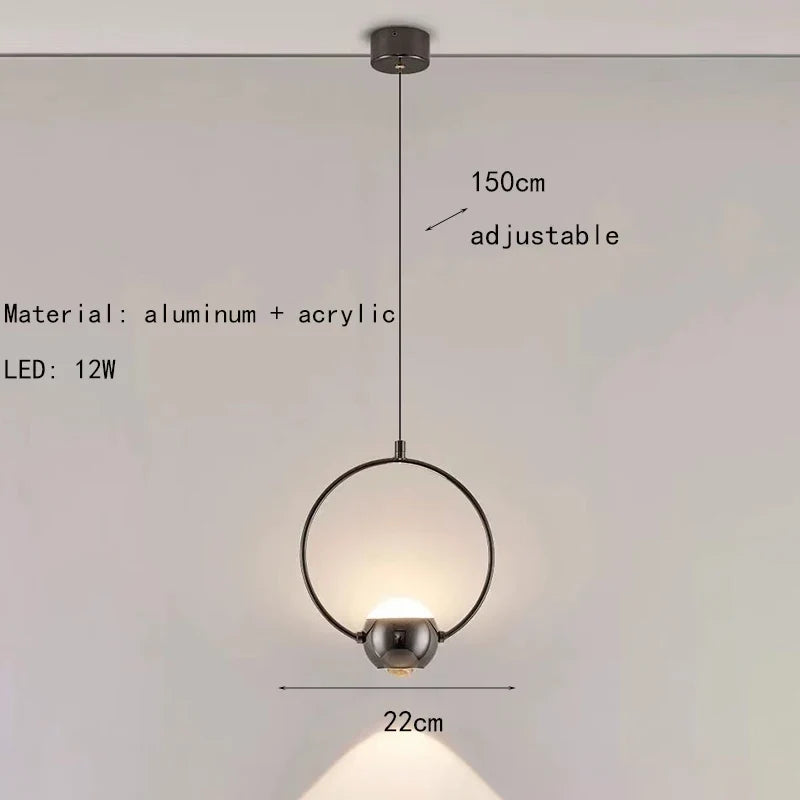 lustre led rotatif moderne naturel 4000k pour tous espaces