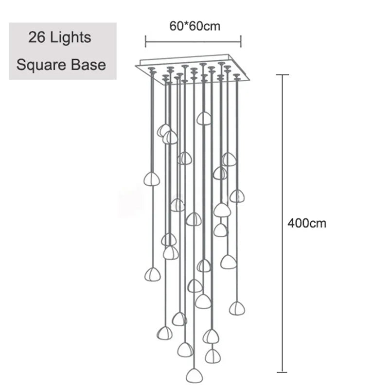suspension moderne nordique en cristal pour décoration élégante