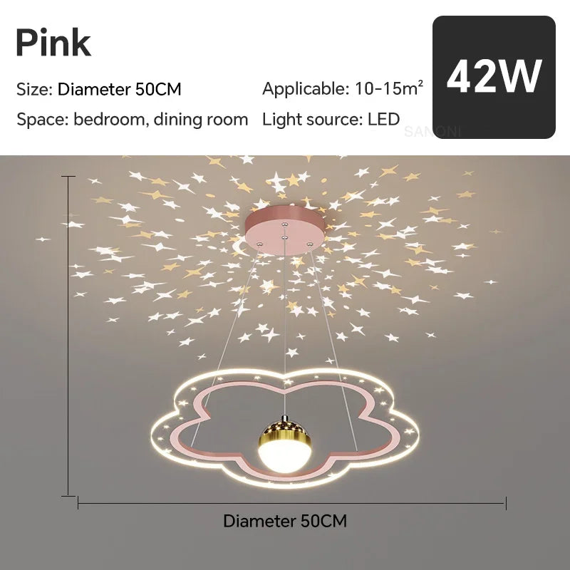 suspension led moderne décorative pour enfants