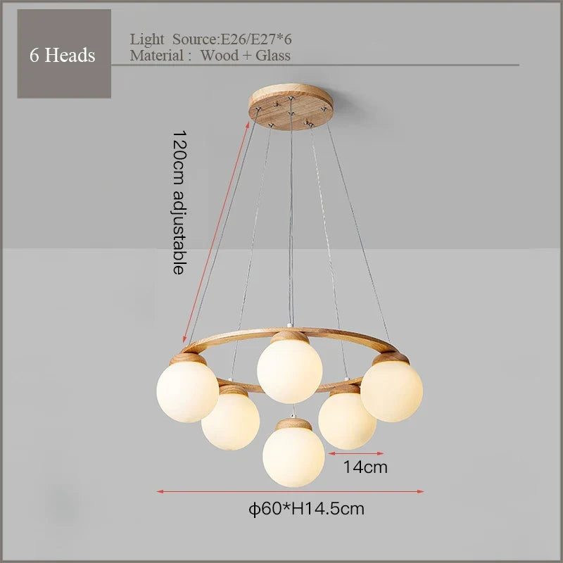 suspension en bois et verre design moderne pour intérieur 2024