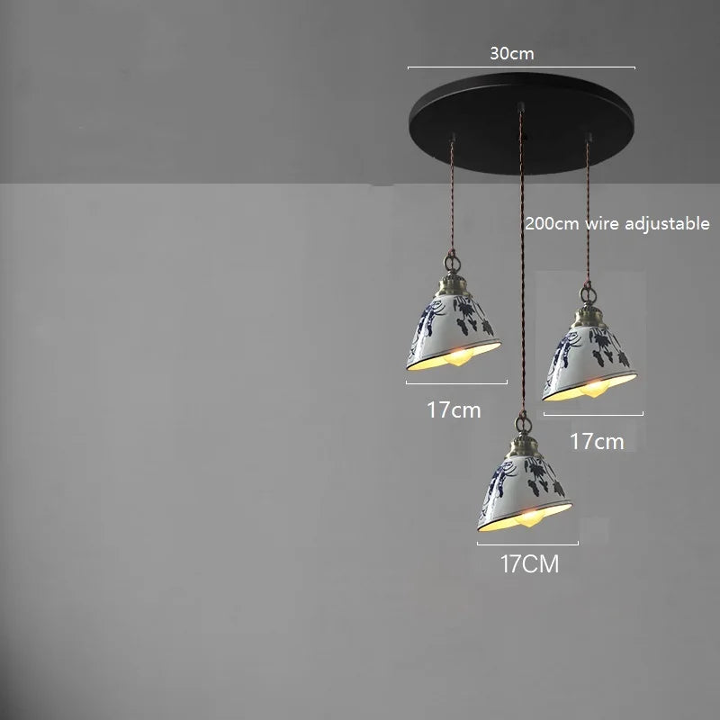 Suspension led en céramique moderne simple