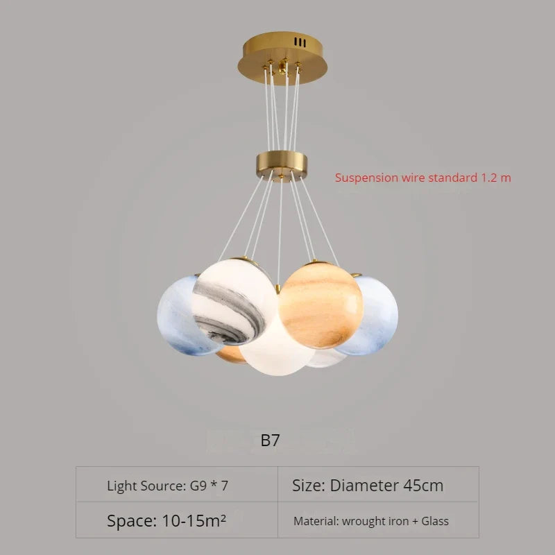 suspension design moderne en forme de lune