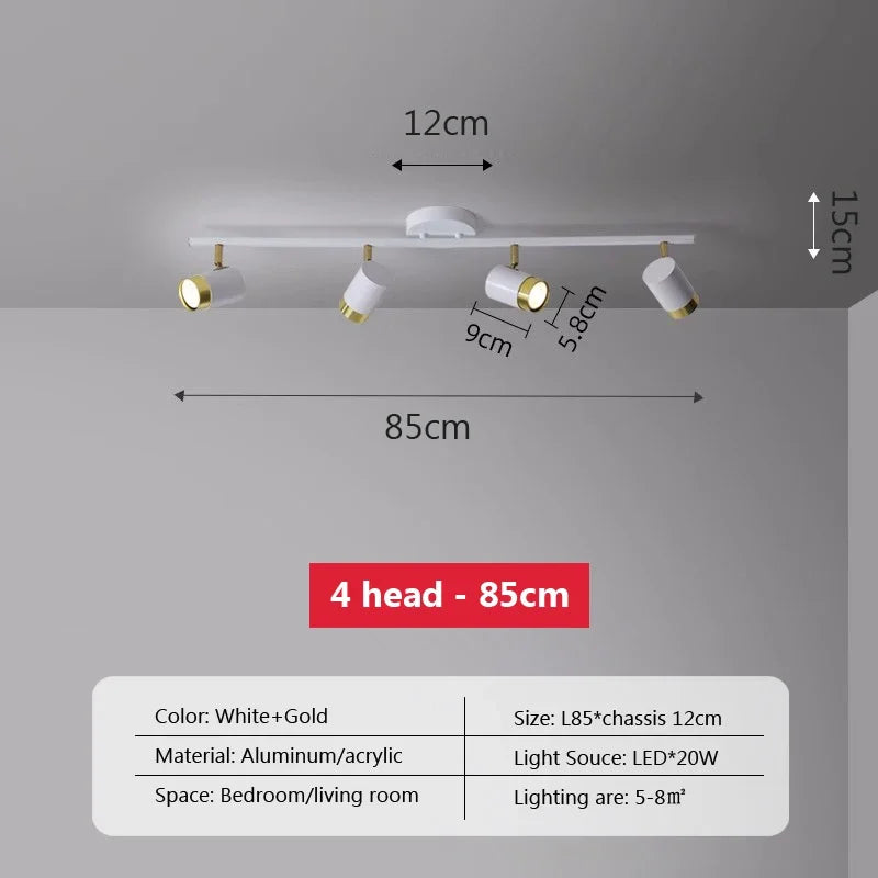 plafonnier led moderne à bande lumineuse décorative pour intérieur