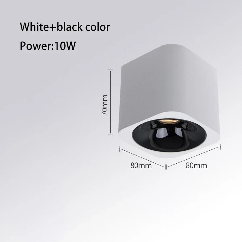 mini projecteur led anti-éblouissement monté en surface pour intérieur